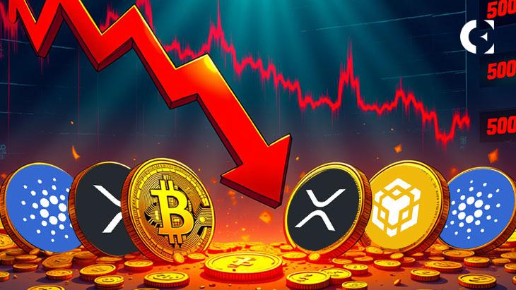 随着避险情绪加深,BTC、XRP、BNB、ADA 的周度跌幅双双达两位数